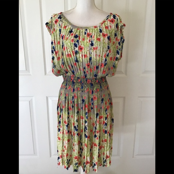 Anthropologie Baraschi pleated meadowlight dress M - Picture 5 of 7